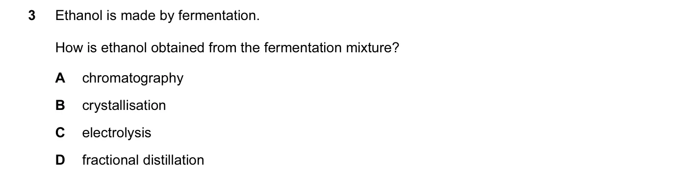 Question 3, November 2014, 0620 Paper 11