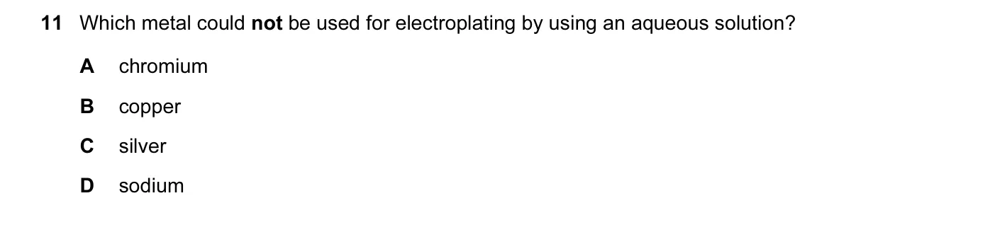 Question 11, November 2014, 0620 Paper 11