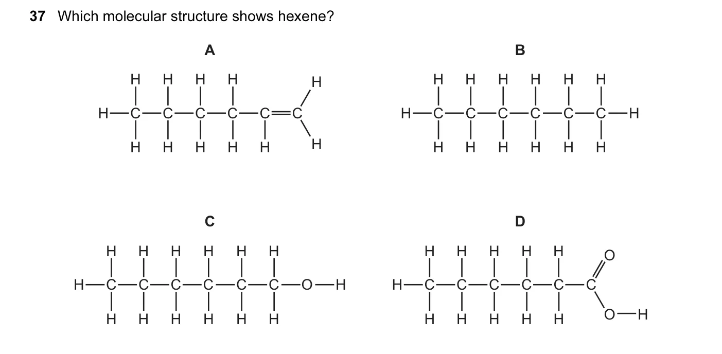 Question 37, November 2014, 0620 Paper 11