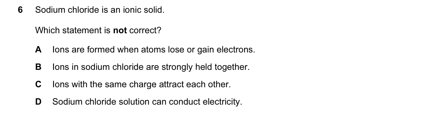 Question 6, November 2014, 0620 Paper 12