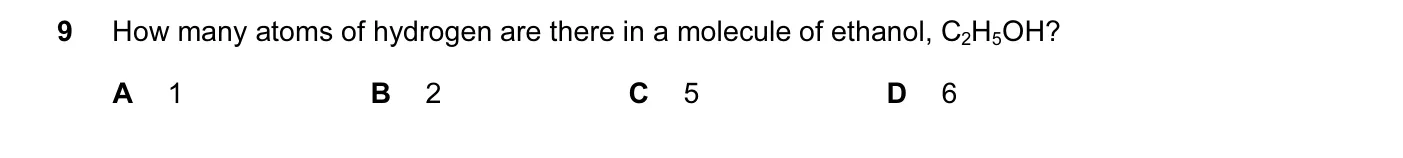 Question 9, November 2014, 0620 Paper 12
