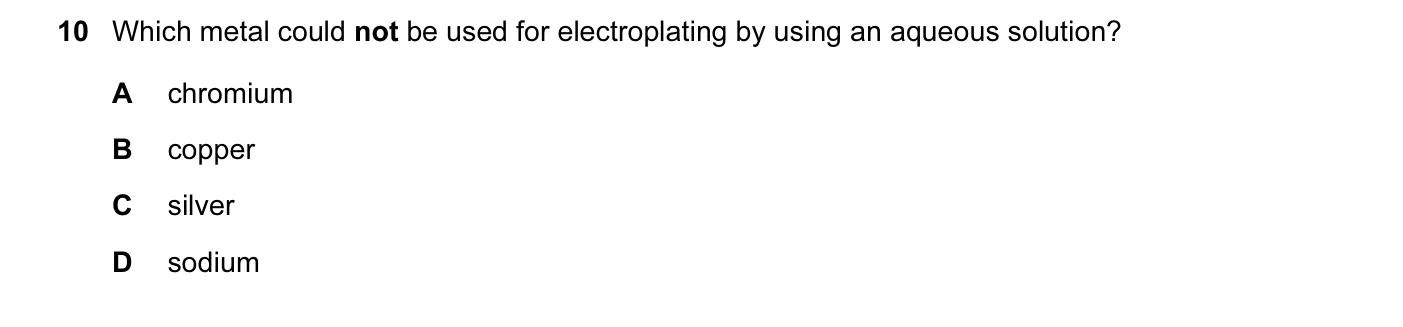 Question 10, November 2014, 0620 Paper 12