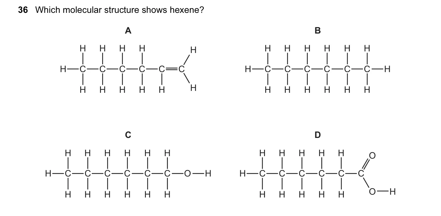 Question 36, November 2014, 0620 Paper 12