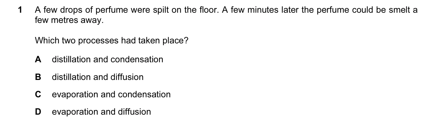 Question 1, November 2014, 0620 Paper 13