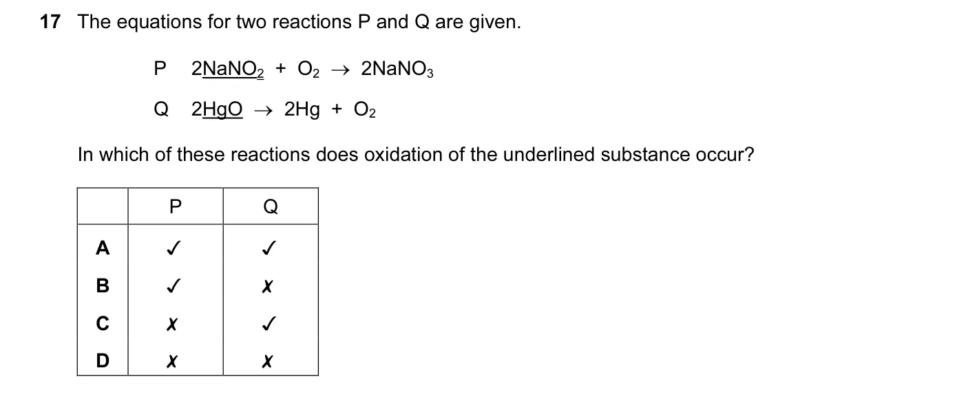 Question 17, November 2014, 0620 Paper 13