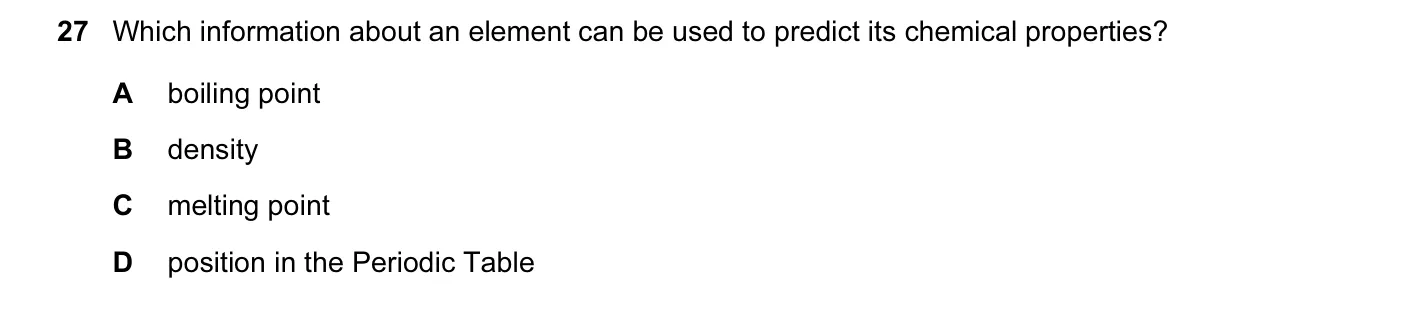 Question 27, November 2014, 0620 Paper 13