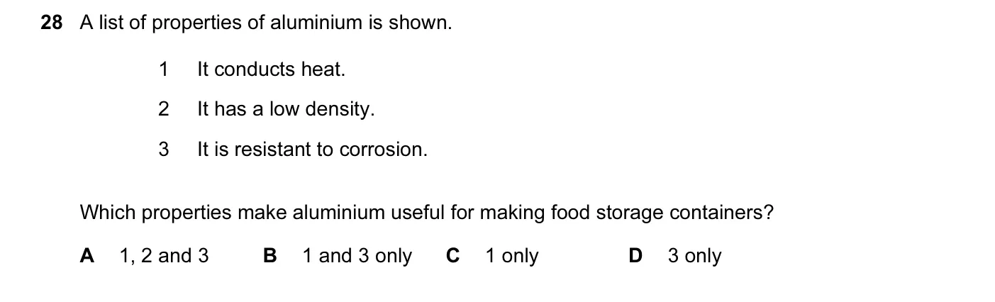 Question 28, November 2014, 0620 Paper 13