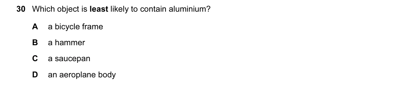 Question 30, November 2014, 0620 Paper 13