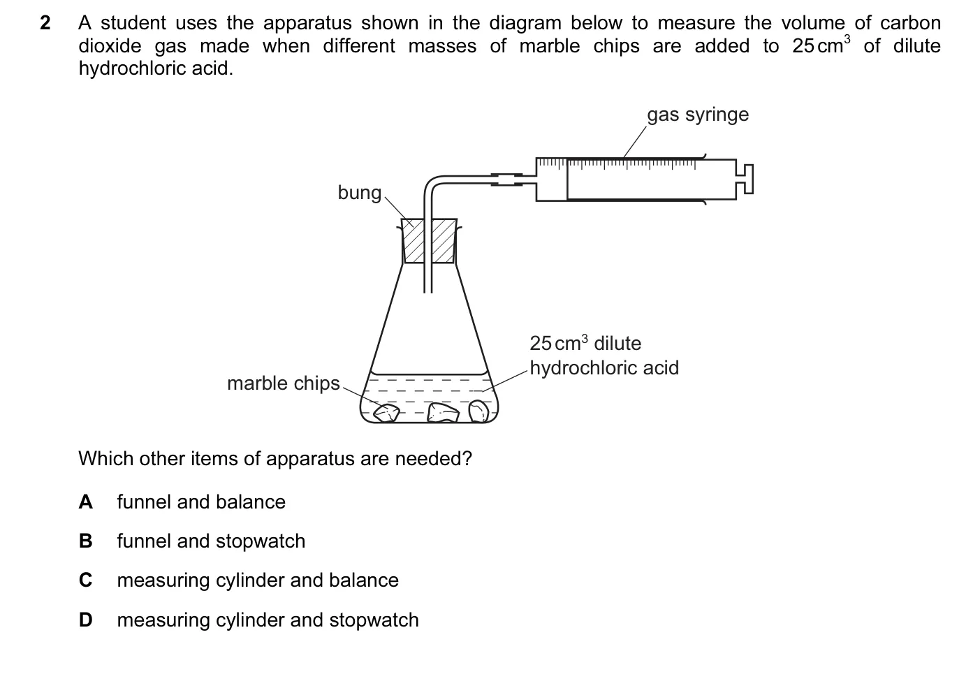 Question 2, June 2015, 0620 Paper 11