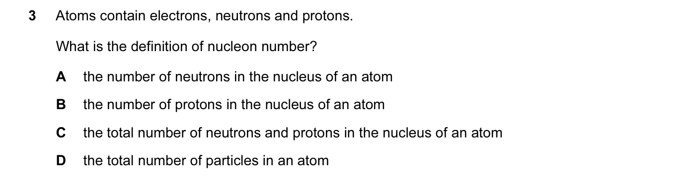 Question 3, June 2015, 0620 Paper 11