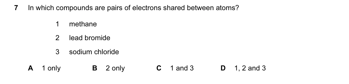 Question 7, June 2015, 0620 Paper 11
