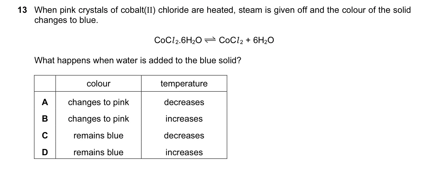 Question 13, June 2015, 0620 Paper 11