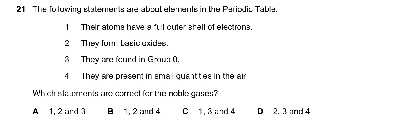 Question 21, June 2015, 0620 Paper 11