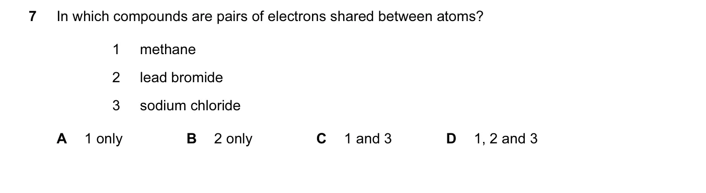 Question 7, June 2015, 0620 Paper 12