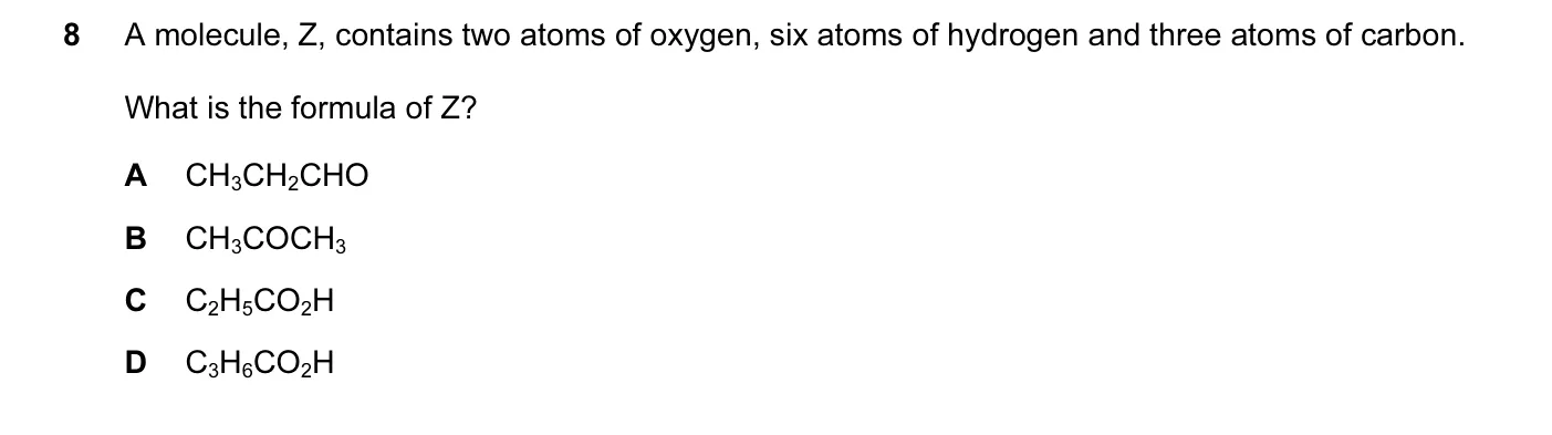 Question 8, June 2015, 0620 Paper 12