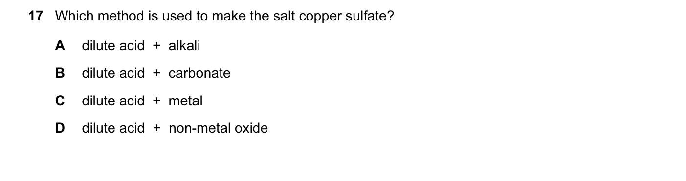 Question 17, June 2015, 0620 Paper 12
