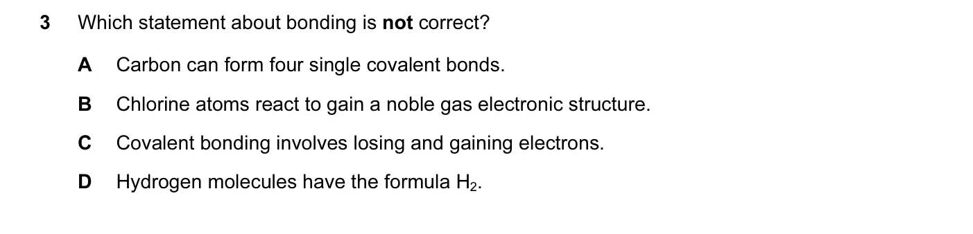 Question 3, March 2015, 0620 Paper 12