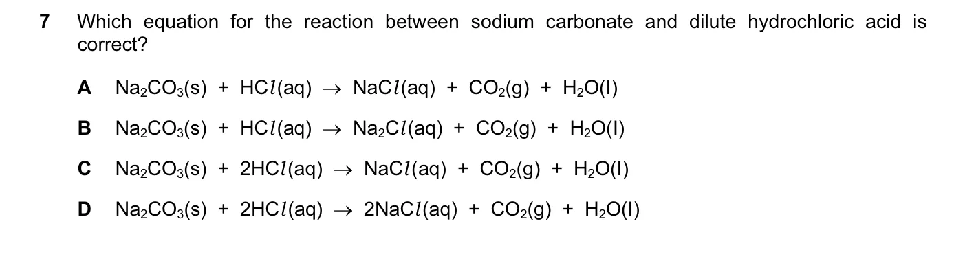 Question 7, March 2015, 0620 Paper 12