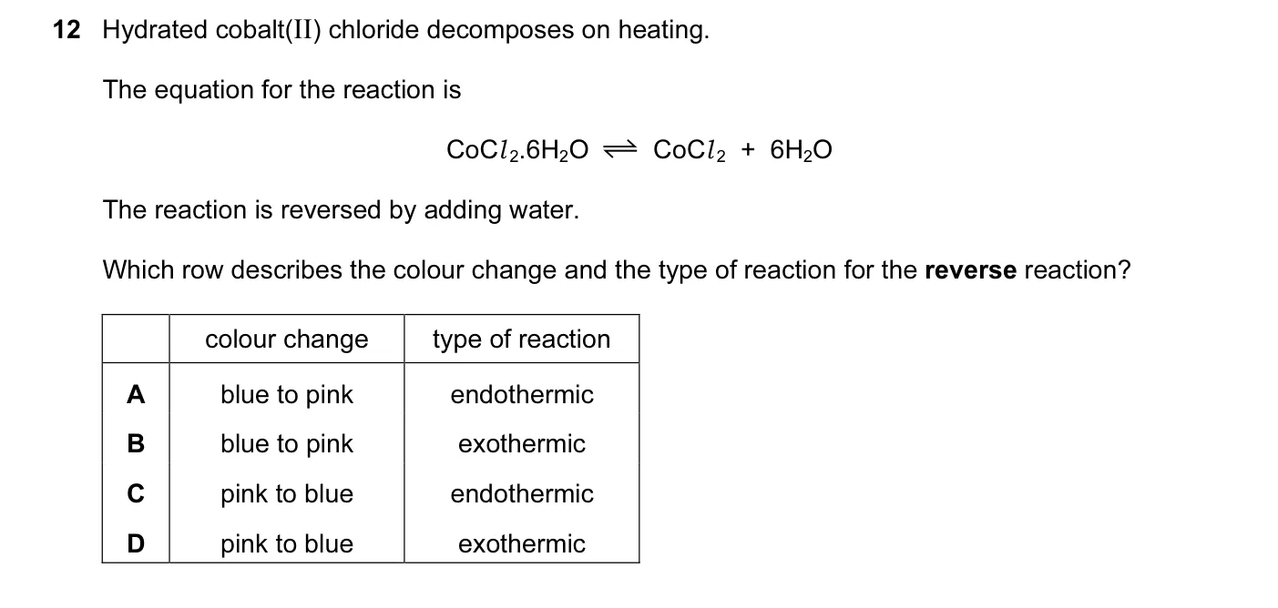 Question 12, March 2015, 0620 Paper 12