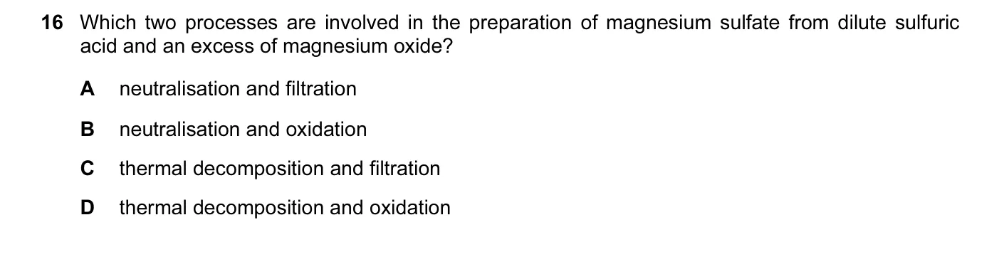 Question 16, March 2015, 0620 Paper 12
