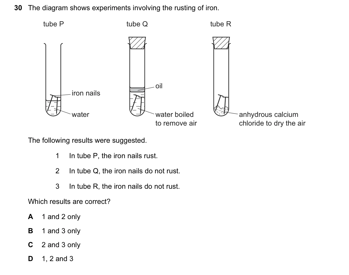 Question 30, March 2015, 0620 Paper 12