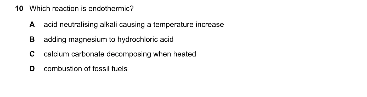 Question 10, November 2015, 0620 Paper 11