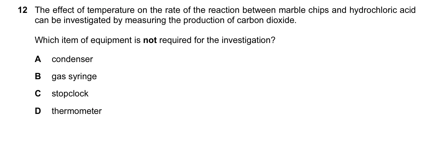 Question 12, November 2015, 0620 Paper 11