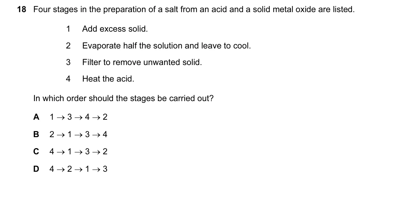 Question 18, November 2015, 0620 Paper 11