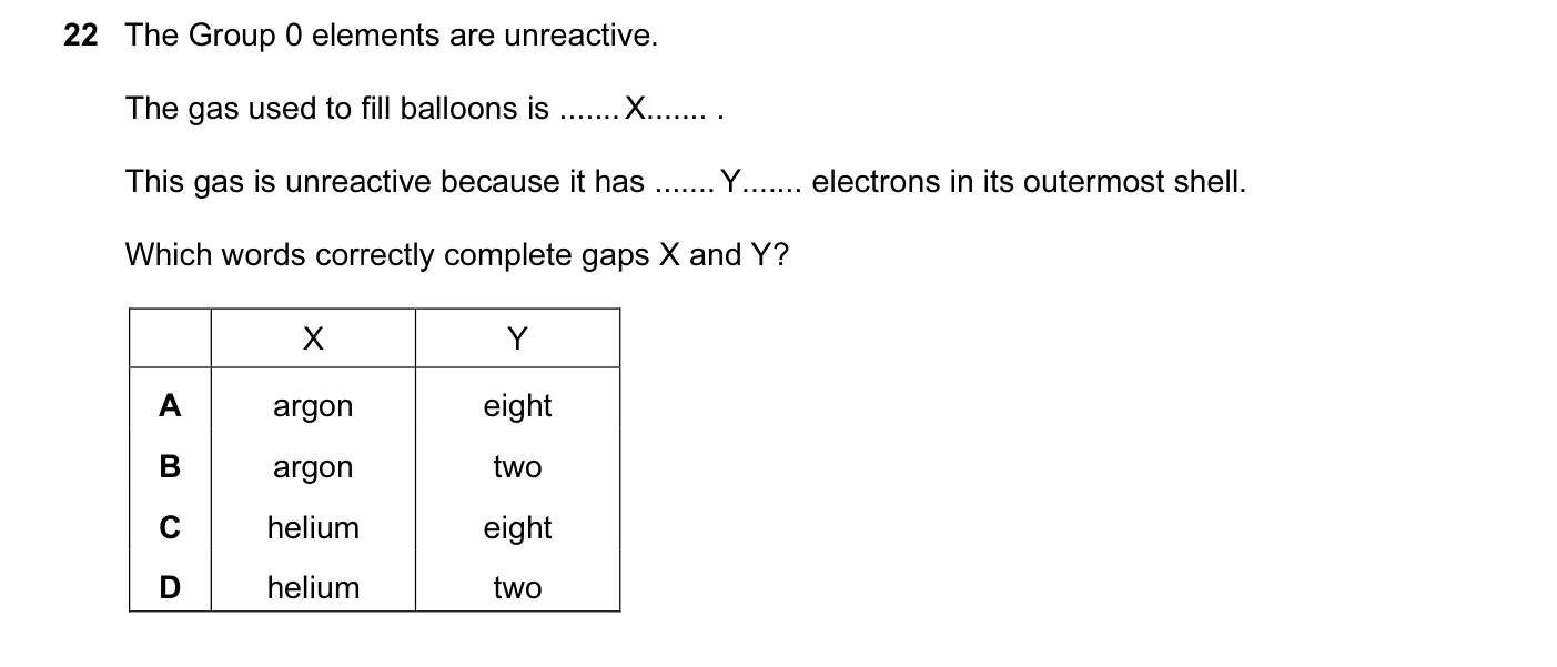 Question 22, November 2015, 0620 Paper 11
