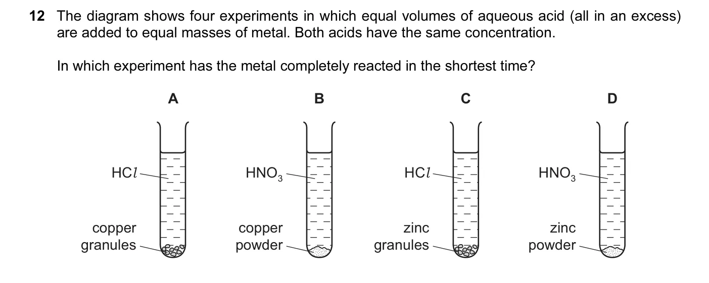 Question 12, November 2015, 0620 Paper 12