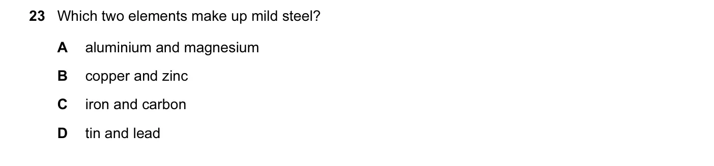 Question 23, November 2015, 0620 Paper 12