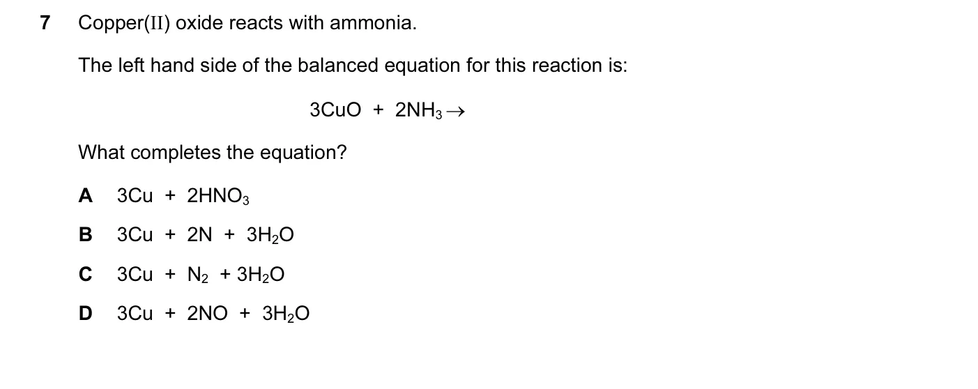 Question 7, November 2015, 0620 Paper 13