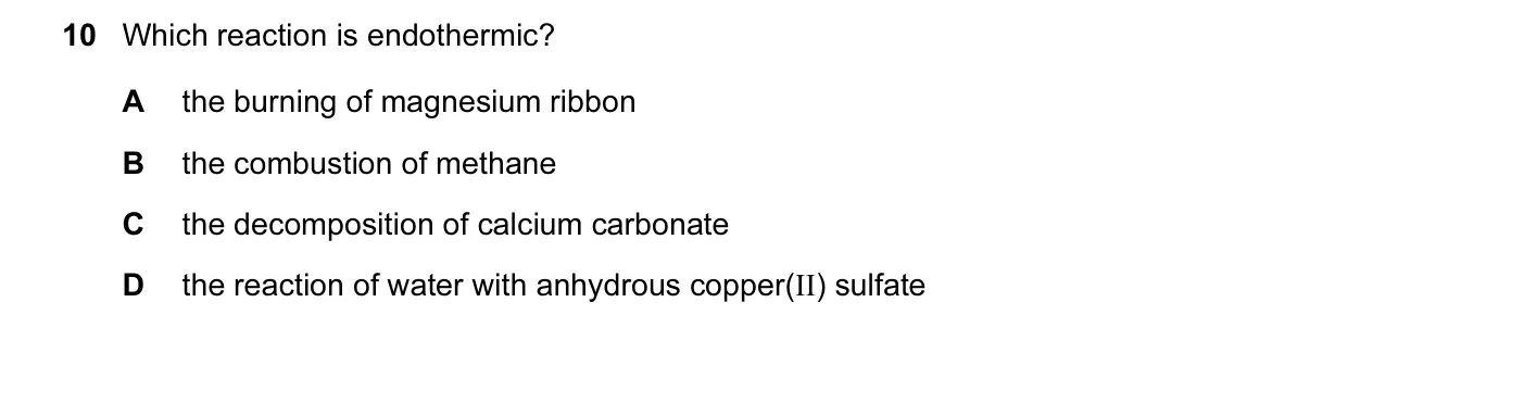 Question 10, November 2015, 0620 Paper 13