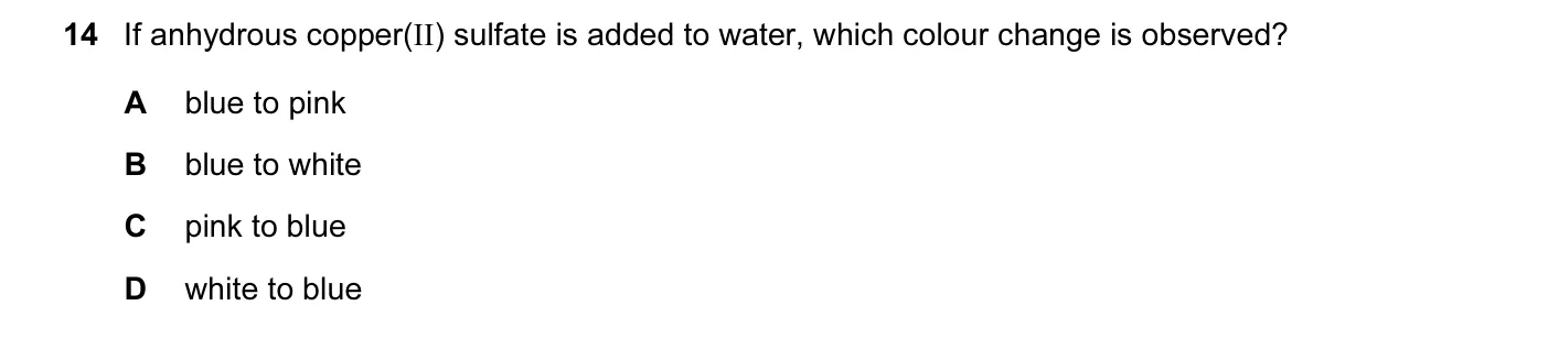 Question 14, November 2015, 0620 Paper 13