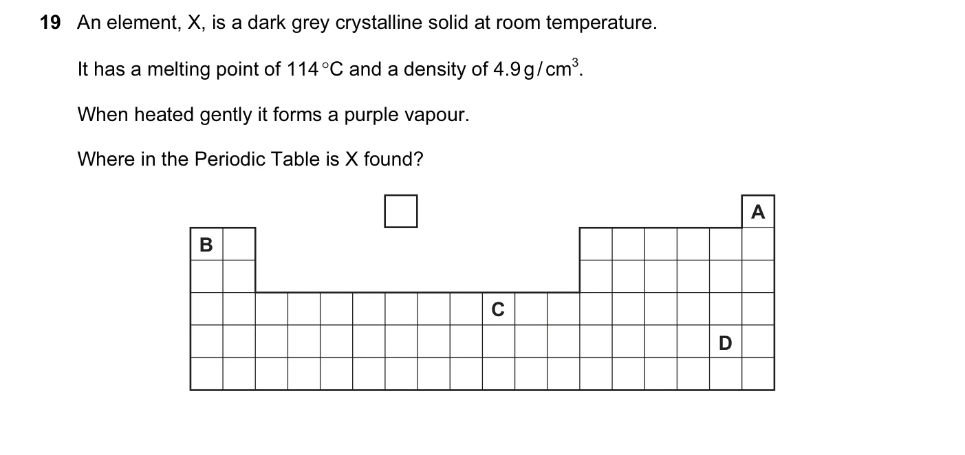 Question 19, November 2015, 0620 Paper 13