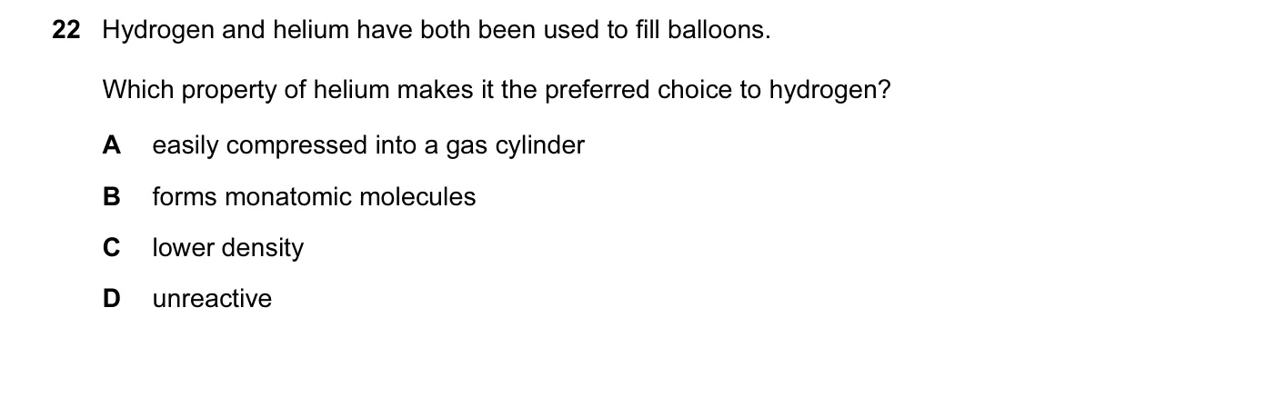 Question 22, November 2015, 0620 Paper 13
