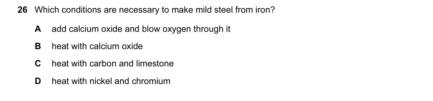 Question 26, November 2015, 0620 Paper 13