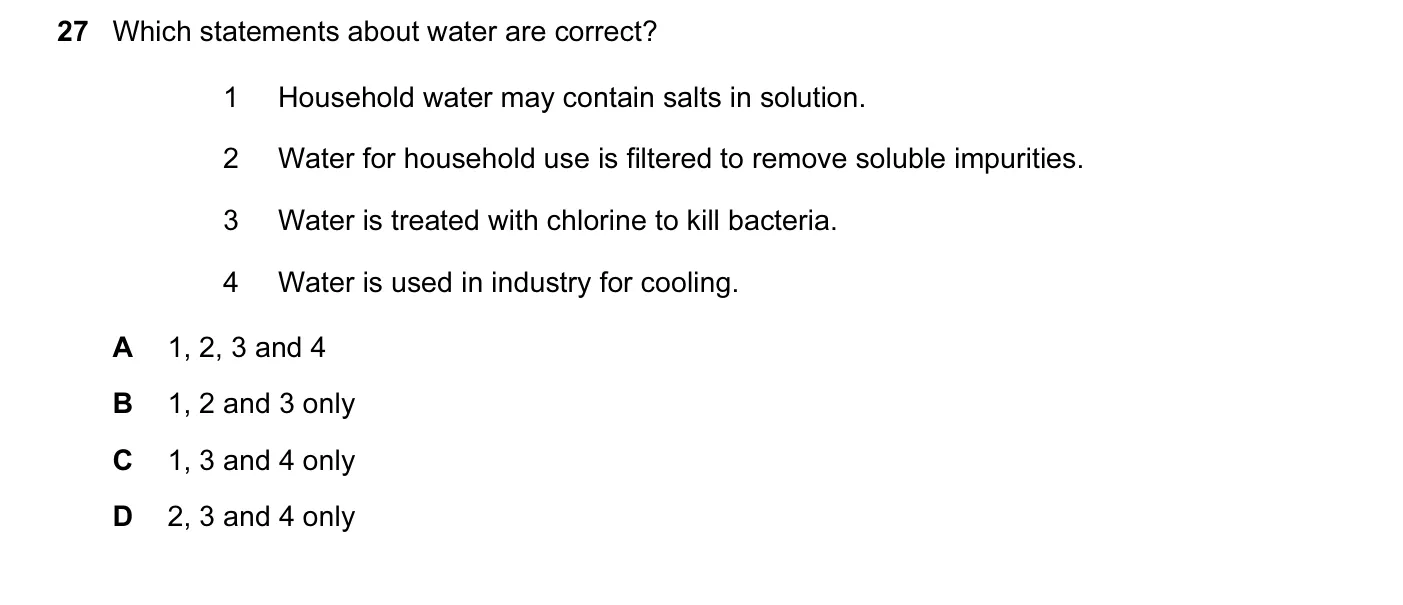 Question 27, November 2015, 0620 Paper 13
