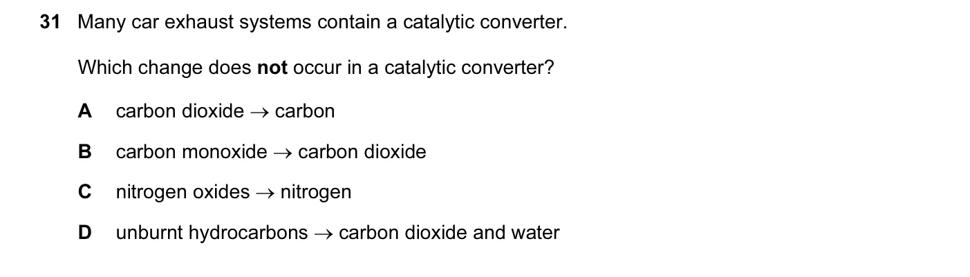 Question 31, June 2016, 0620 Paper 21