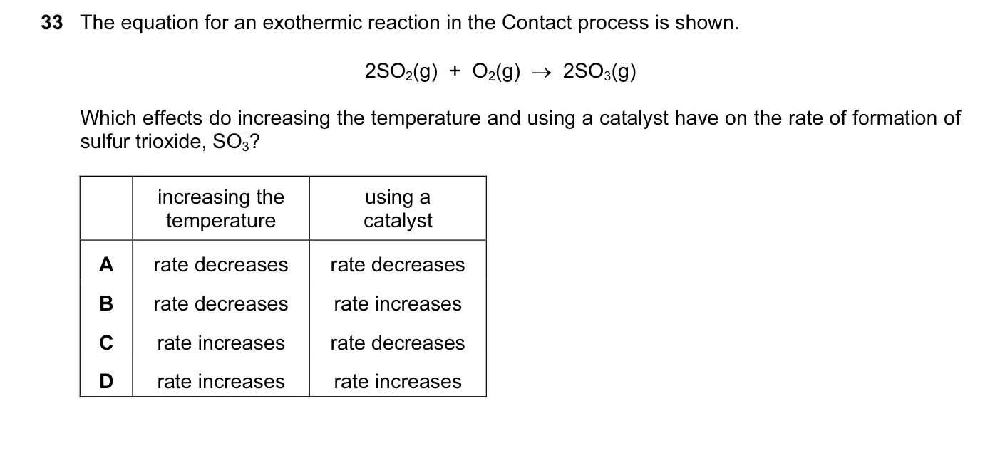 Question 33, June 2016, 0620 Paper 21