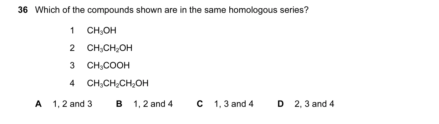 Question 36, June 2016, 0620 Paper 21
