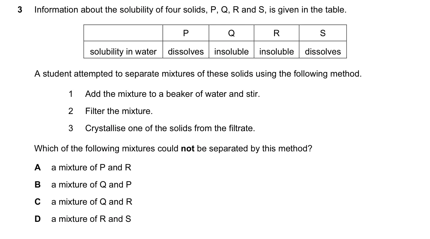 Question 3, November 2016, 0620 Paper 21