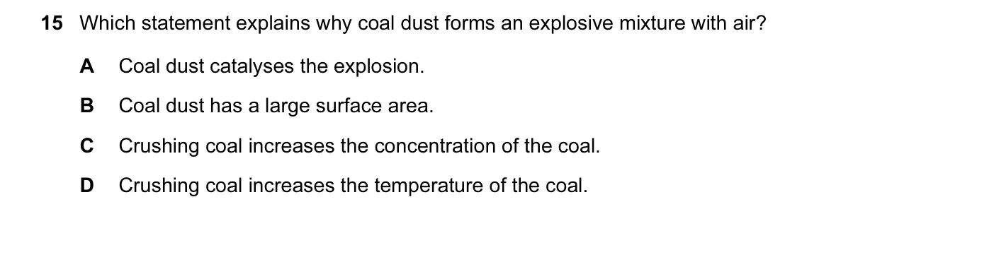 Question 15, November 2016, 0620 Paper 21