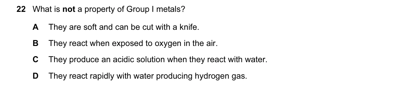 Question 22, November 2016, 0620 Paper 21