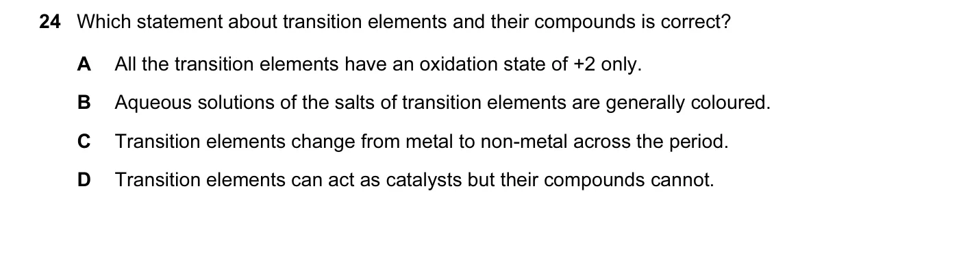 Question 24, November 2016, 0620 Paper 21