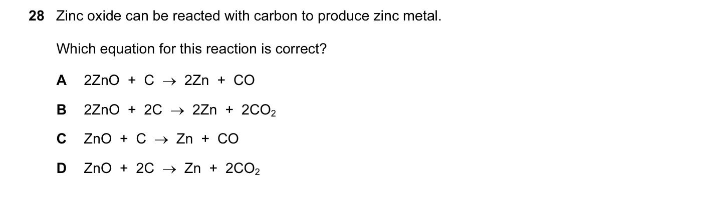 Question 28, November 2016, 0620 Paper 21