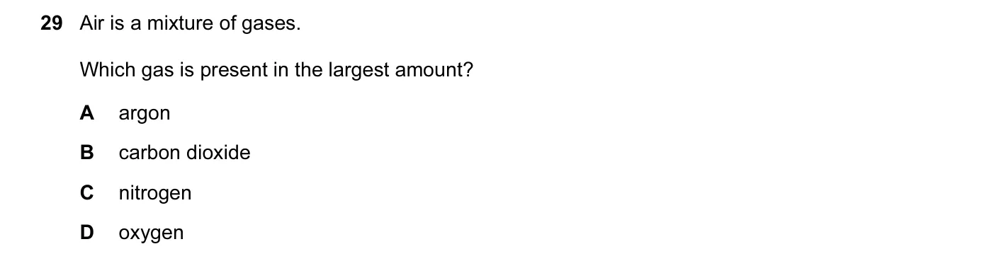 Question 29, November 2016, 0620 Paper 21