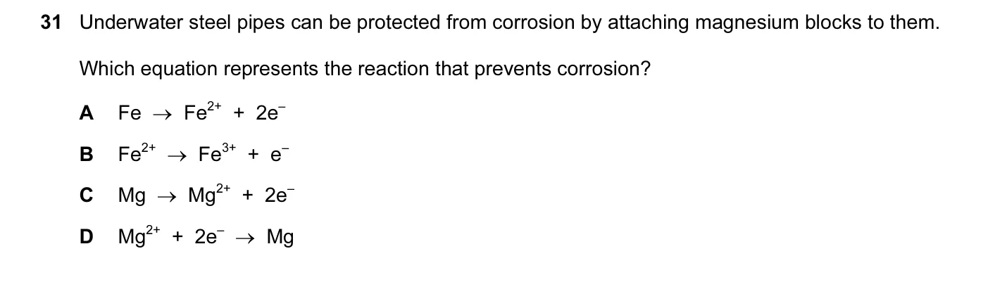 Question 31, November 2016, 0620 Paper 21
