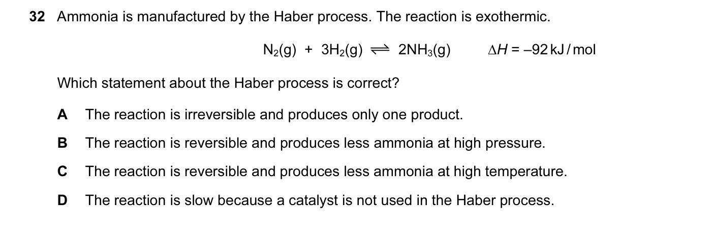 Question 32, November 2016, 0620 Paper 21