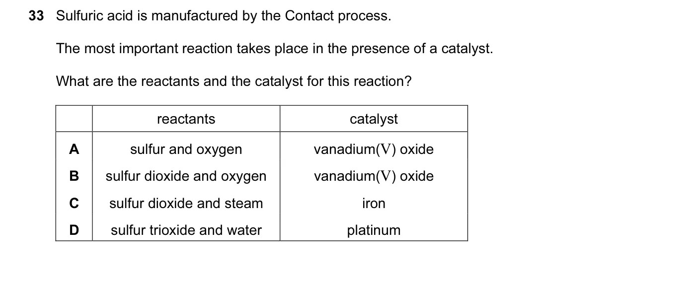 Question 33, November 2016, 0620 Paper 21